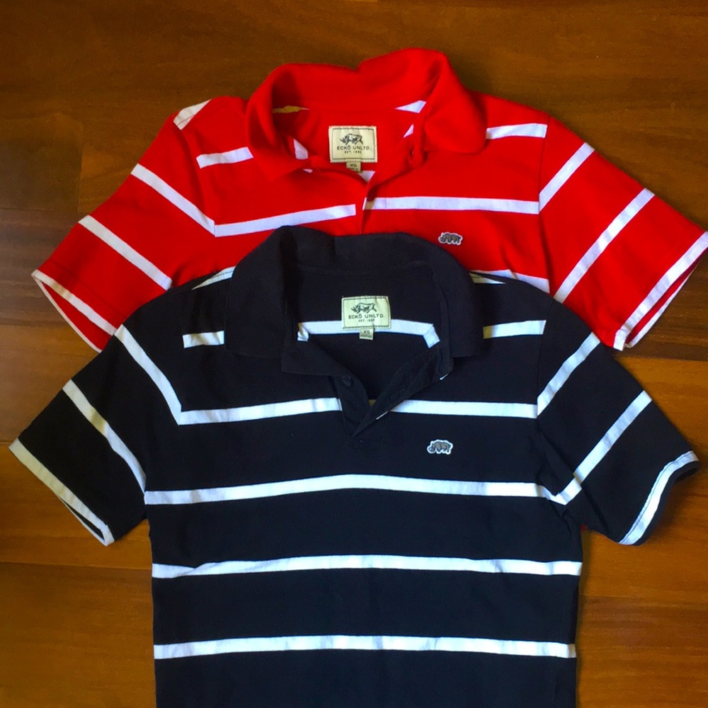 BUNDLE SALE ECKO UNLTD. 2 men’s polo shirts. XS red and black